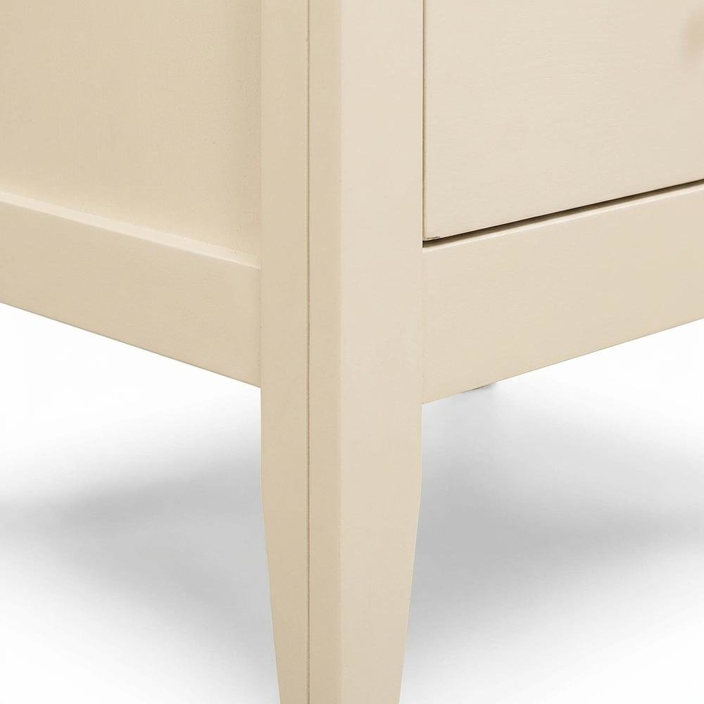 Beige Bedroom Nightstand with Dovetailed Drawers and Casual Style. Picture 5