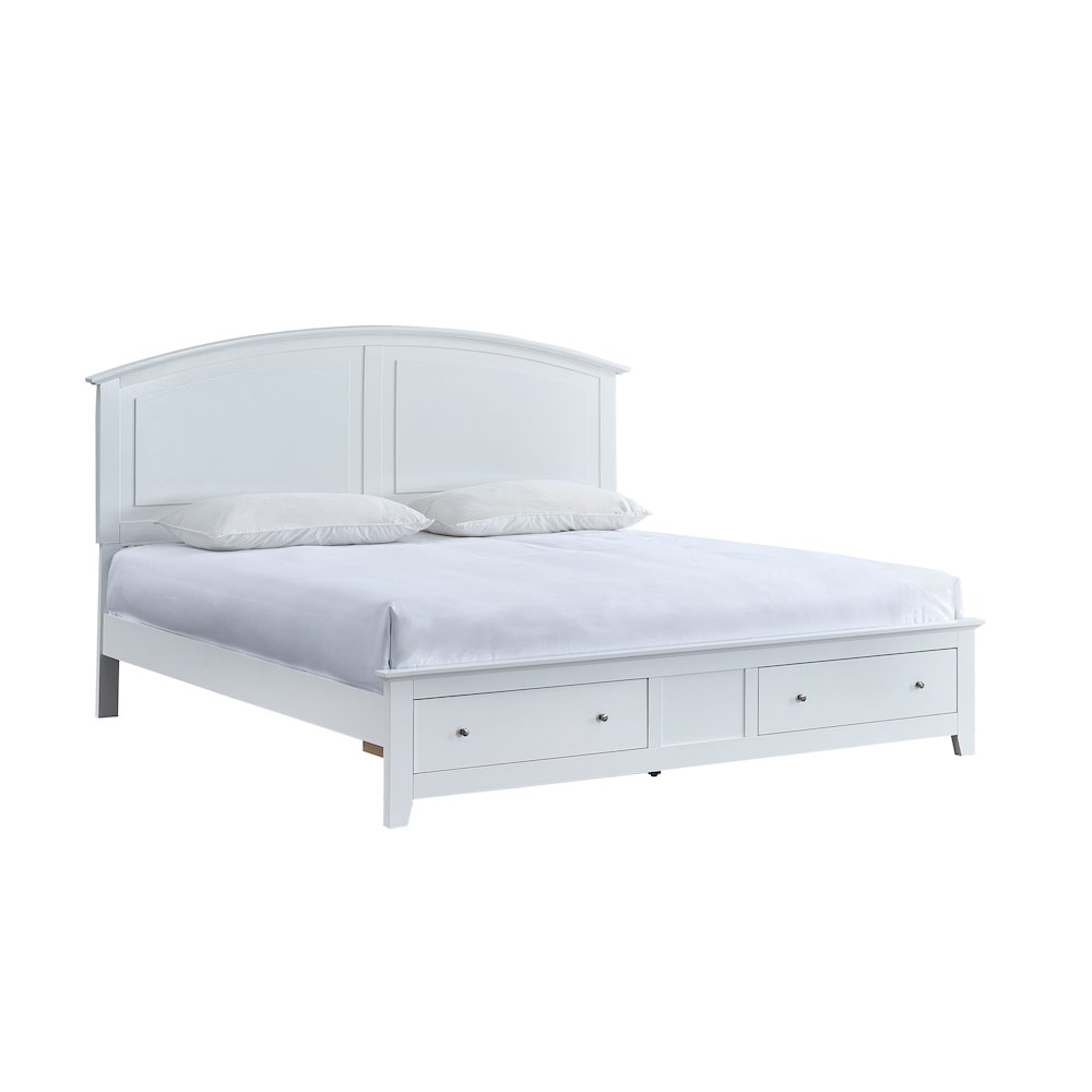 Glory Furniture Hammond Queen Bed, White Color. Picture 1