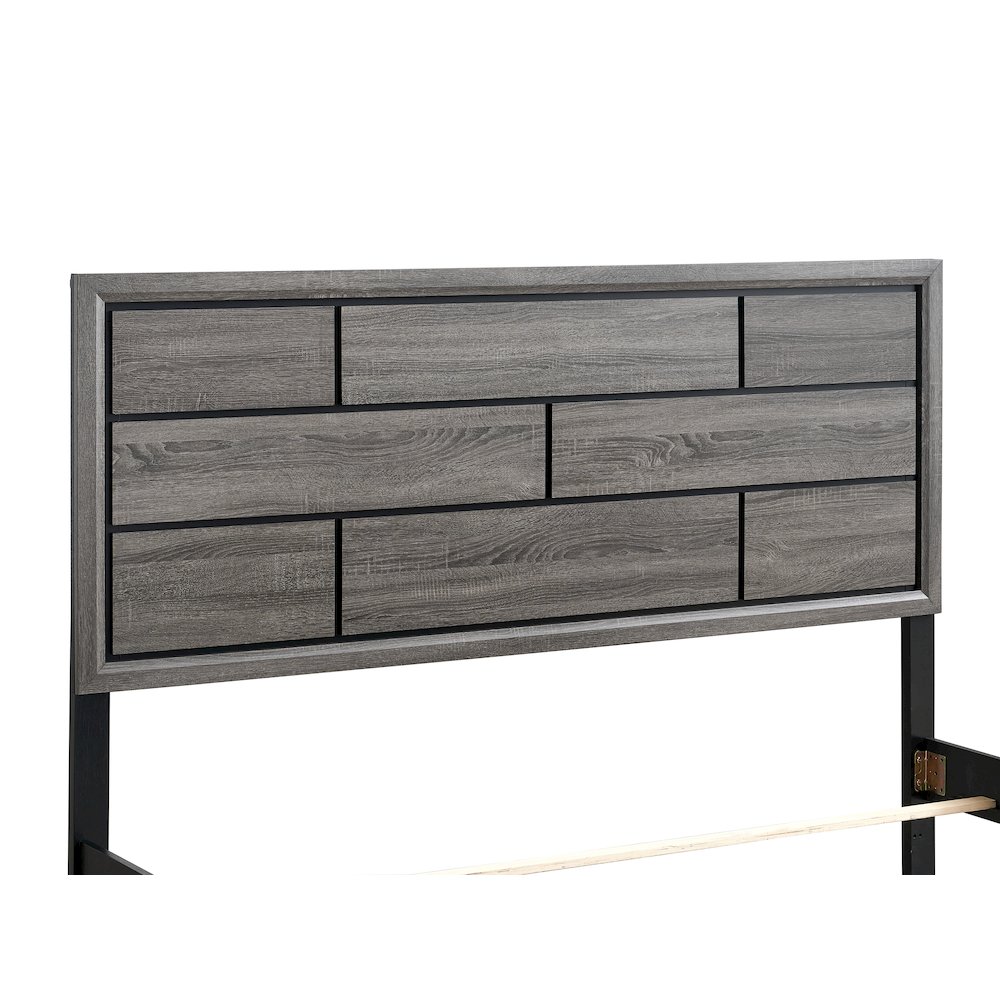 Contemporary Glasgow Queen Bed ( 2 Boxes) , Gray. Picture 7