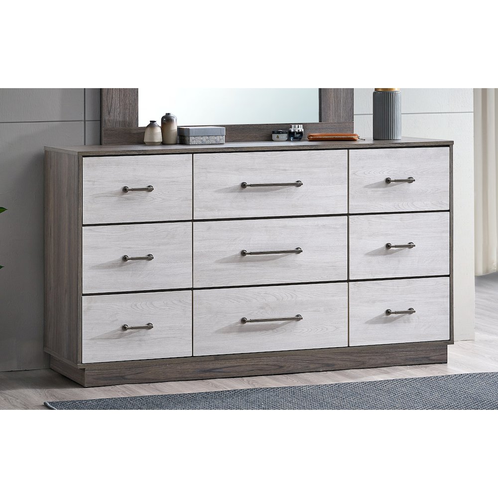Glory Furniture Aberdeen Dresser, Gray/Oak. Picture 6