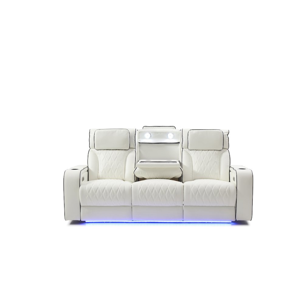 Glory Furniture Lumin Sofa, White. Picture 7