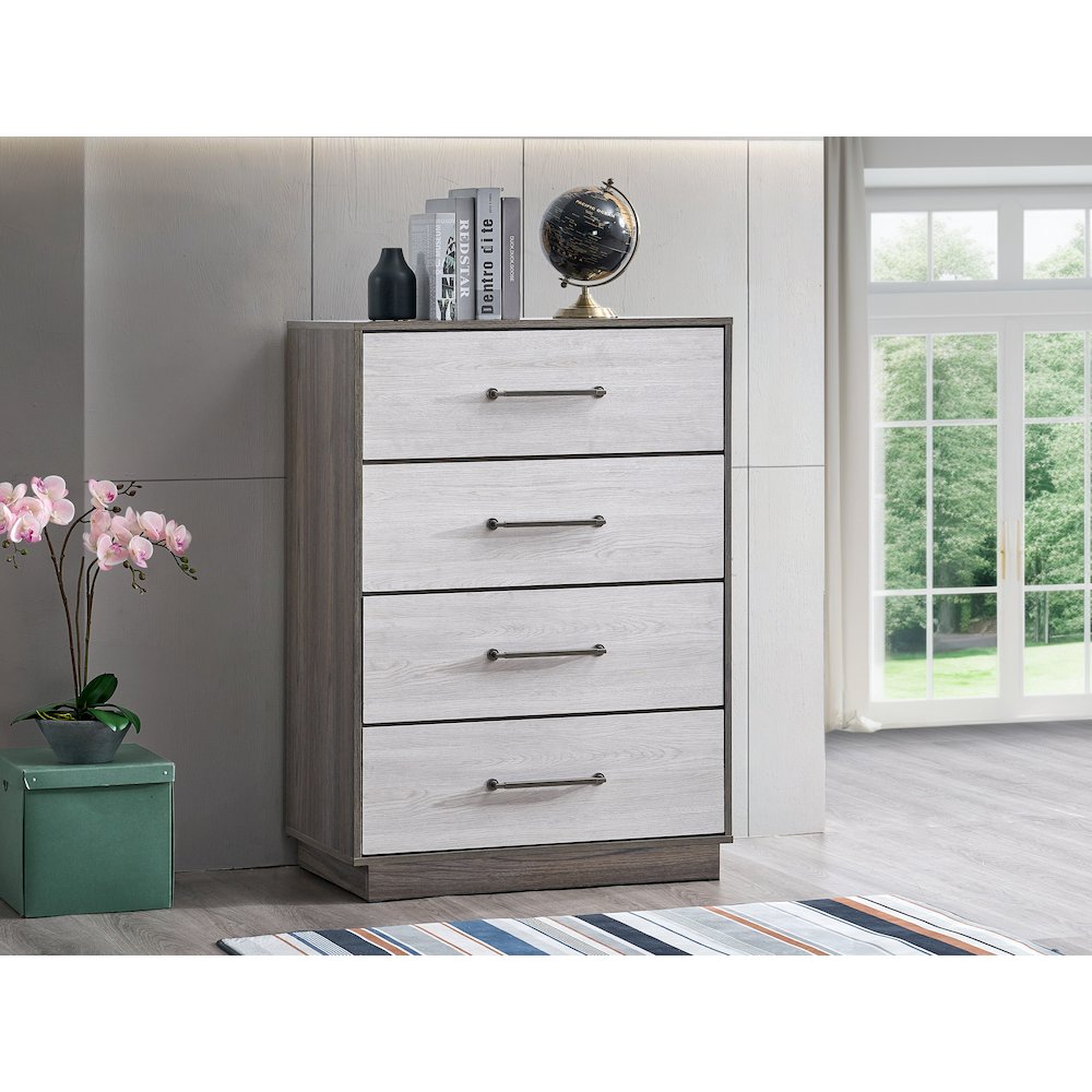 Glory Furniture Aberdeen Chest, Gray/Oak. Picture 2