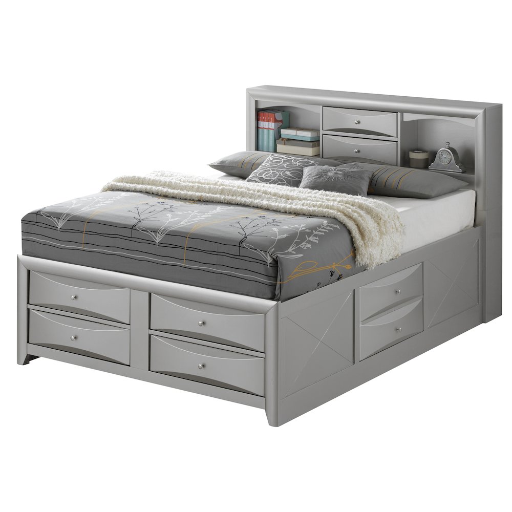 Glory Furniture Marilla Full Storage Bed in Champagne Color. Picture 1