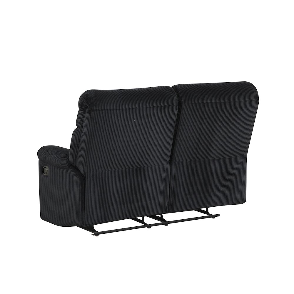 Glory Furniture Lucie Loveseat, Black Color. Picture 3