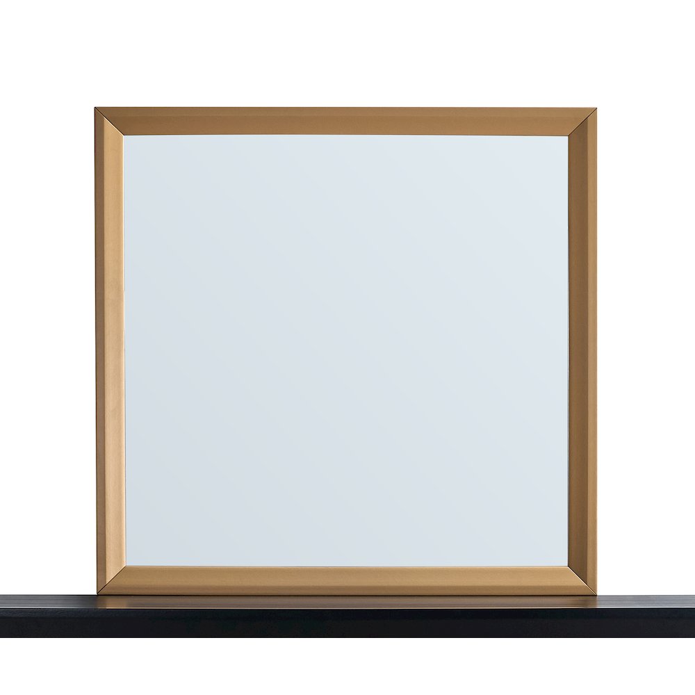 Glory Furniture Kramer Mirror, Black/Gold. Picture 1