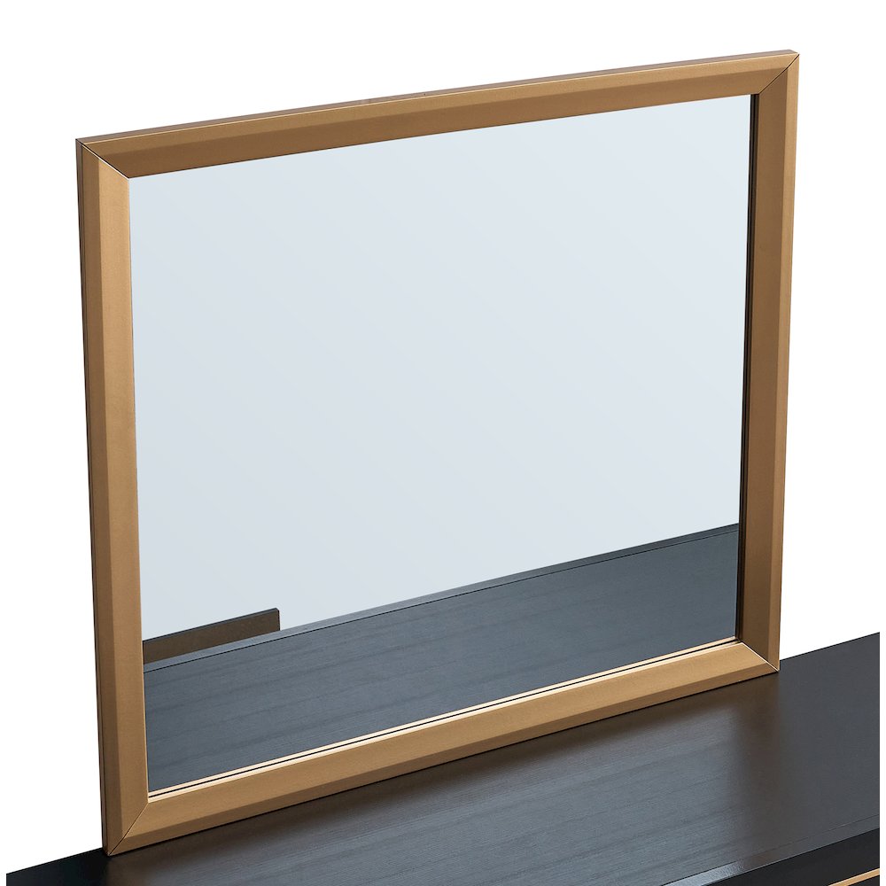 Glory Furniture Kramer Mirror, Black/Gold. Picture 4