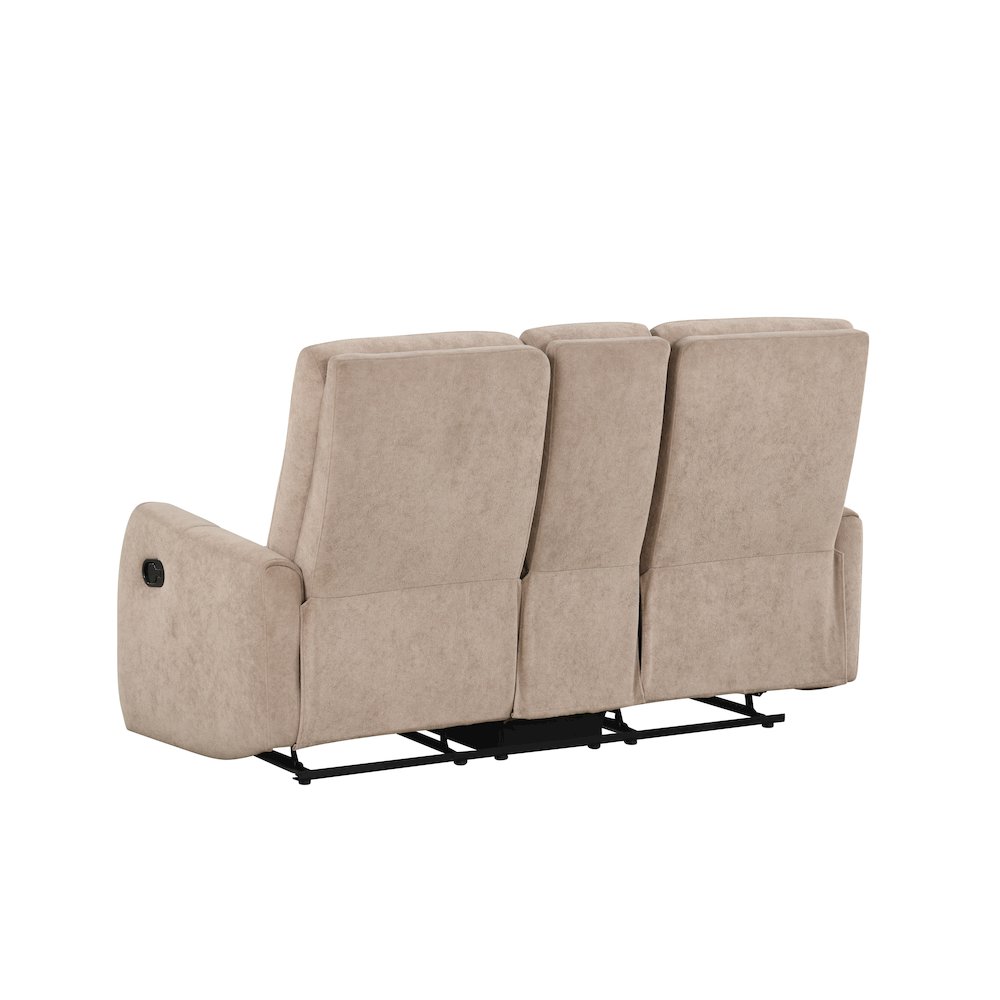 Glory Furniture Paterson Loveseat With Console, Beige. Picture 3
