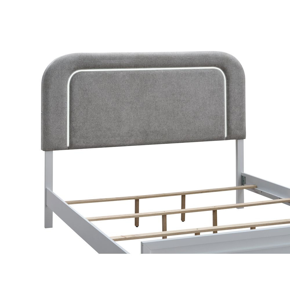 Glory Furniture Milan King Bed, White. Picture 2