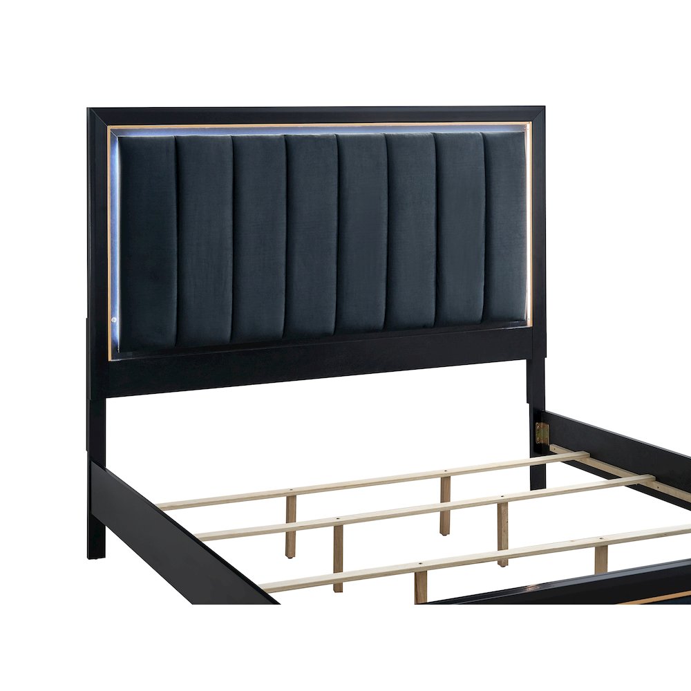 Glory Furniture Kramer Full Bed, Black/Gold. Picture 2