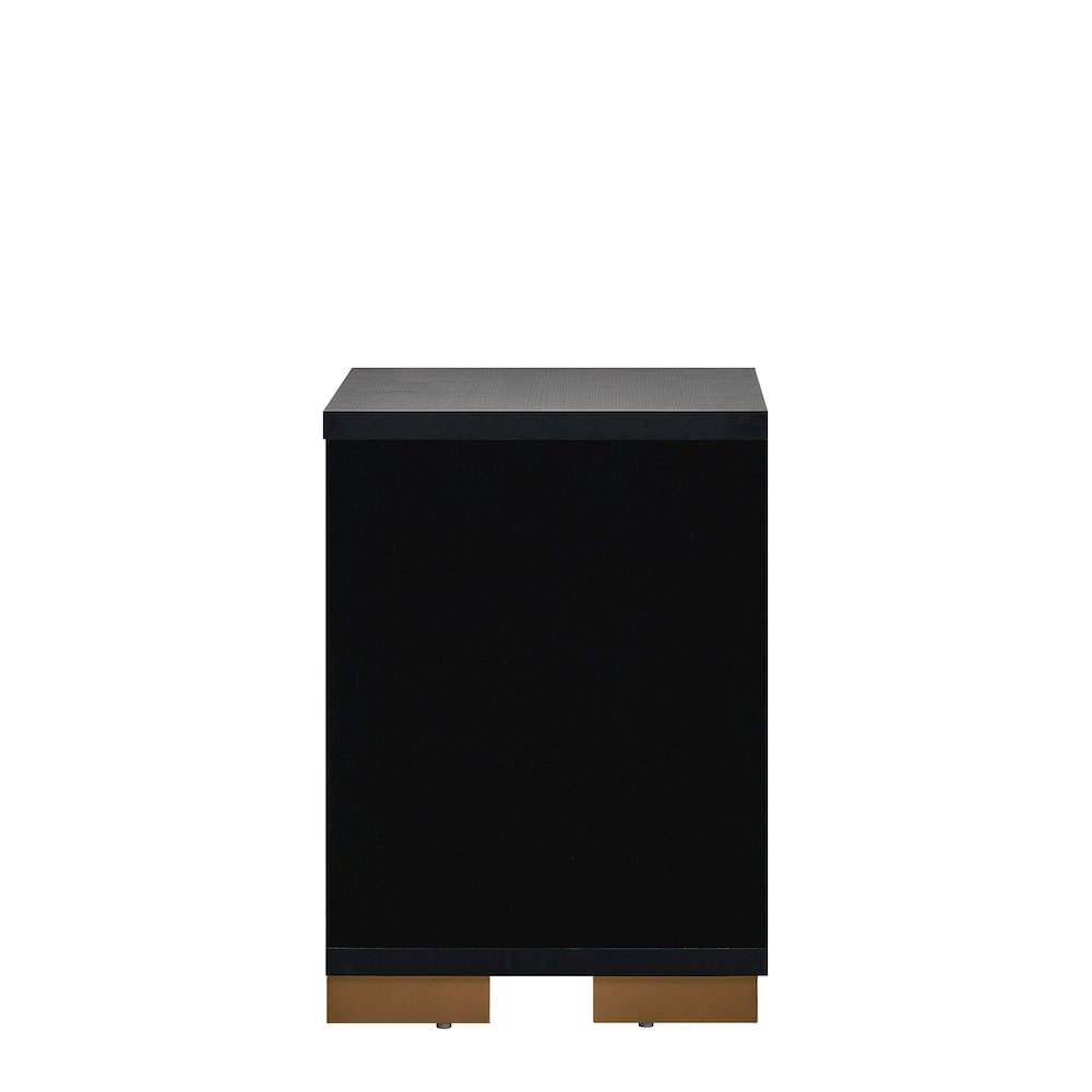 Glory Furniture Steeler Nightstand, Black/Gold. Picture 3