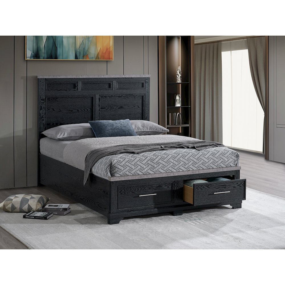 Glory Furniture Nick King Bed, Black. Picture 5