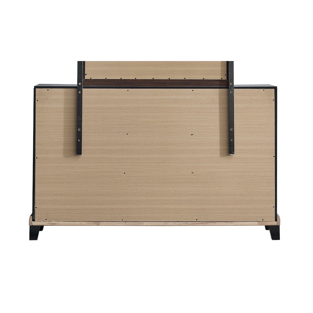 Contemporary Livingston  6 Drawer Dresser, Black. Picture 1