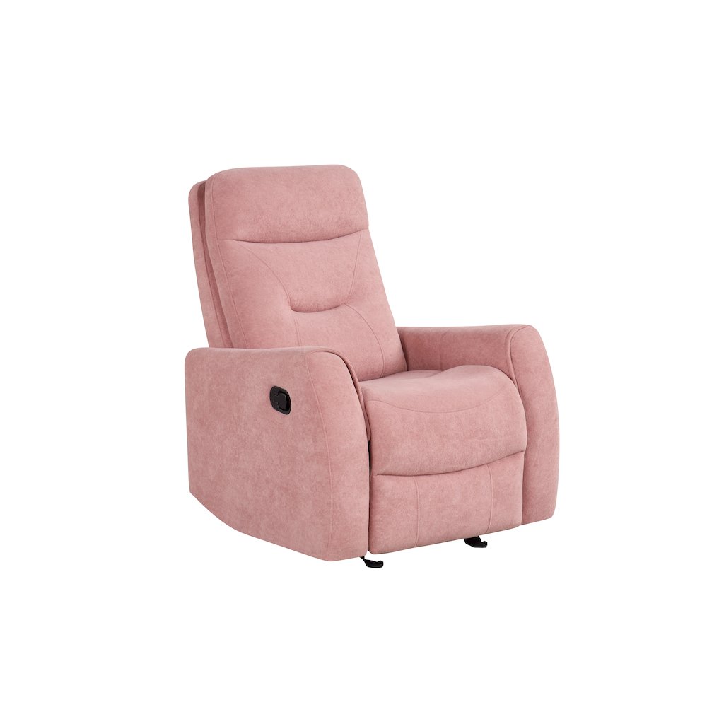 Glory Furniture Paterson Swivel Recliner, Pink. Picture 1