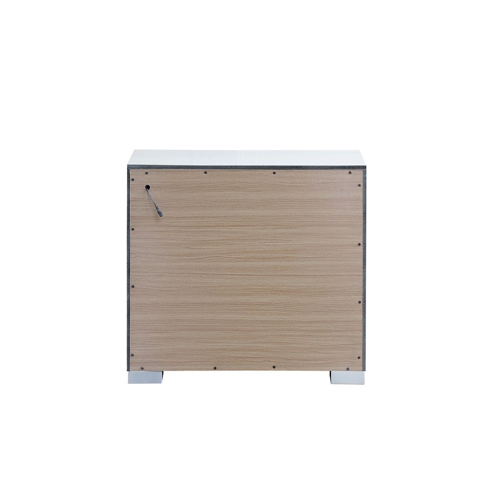Glory Furniture Milan Nightstand, White. Picture 11