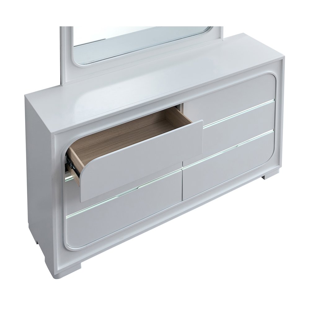 Glory Furniture Milan Dresser, White. Picture 4