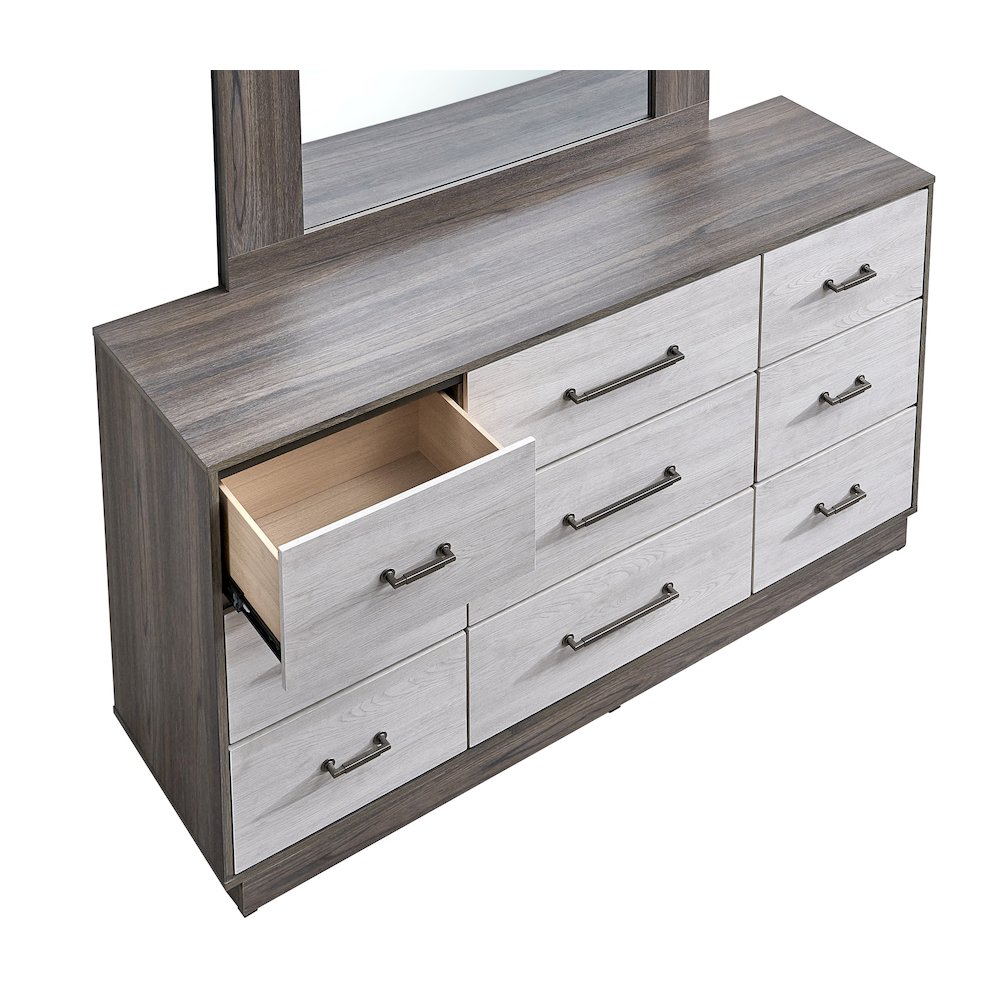 Glory Furniture Aberdeen Dresser, Gray/Oak. Picture 4