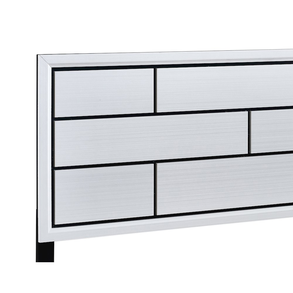 Contemporary Glasgow Queen Bed ( 2 Boxes) , White. Picture 5
