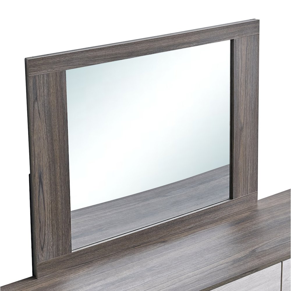Glory Furniture Aberdeen Mirror, Gray/Oak. Picture 4