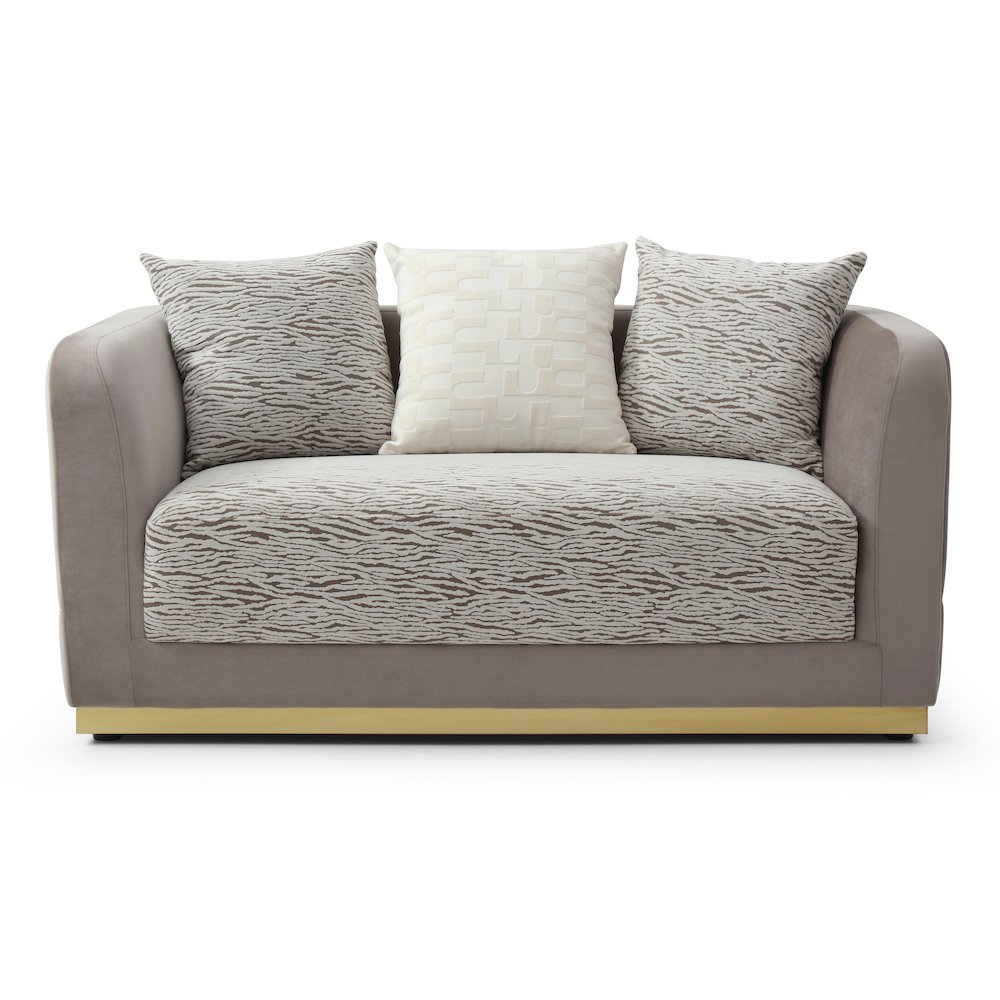 Upholstered Loveseat with Accent Pillows, Classic Sofa for Living Room. Picture 3
