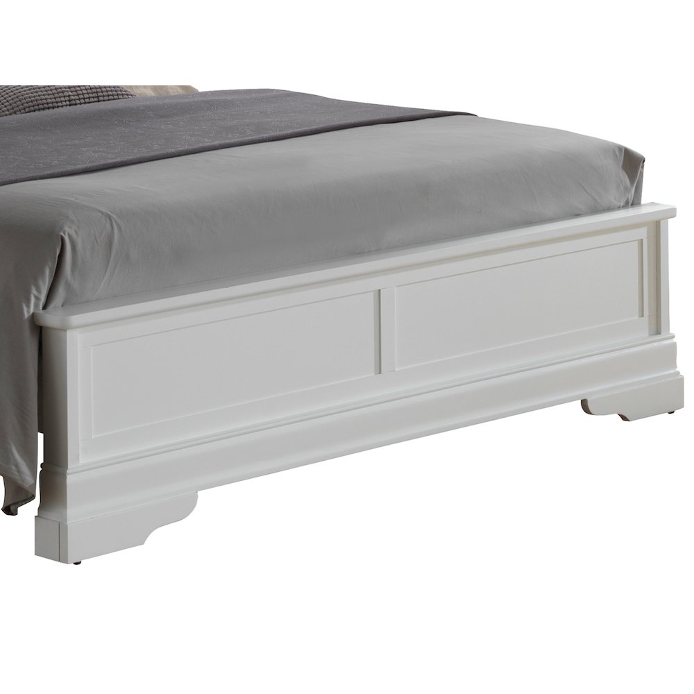 Glory Furniture Louis Phillipe King Bed in White Color. Picture 14