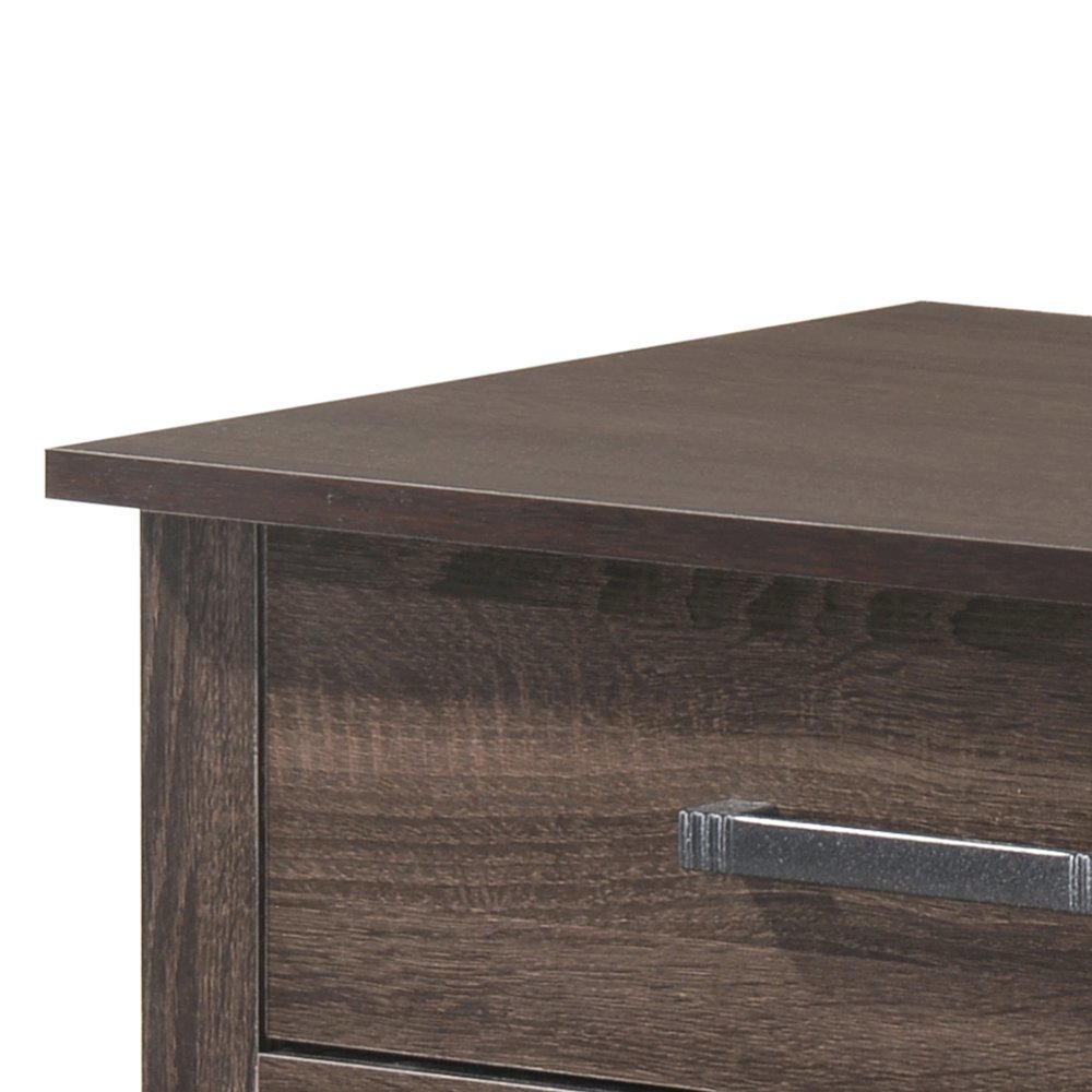 Brown 3 Drawer Nightstand – Tall Wood Nightstand with Ample Storage. Picture 8