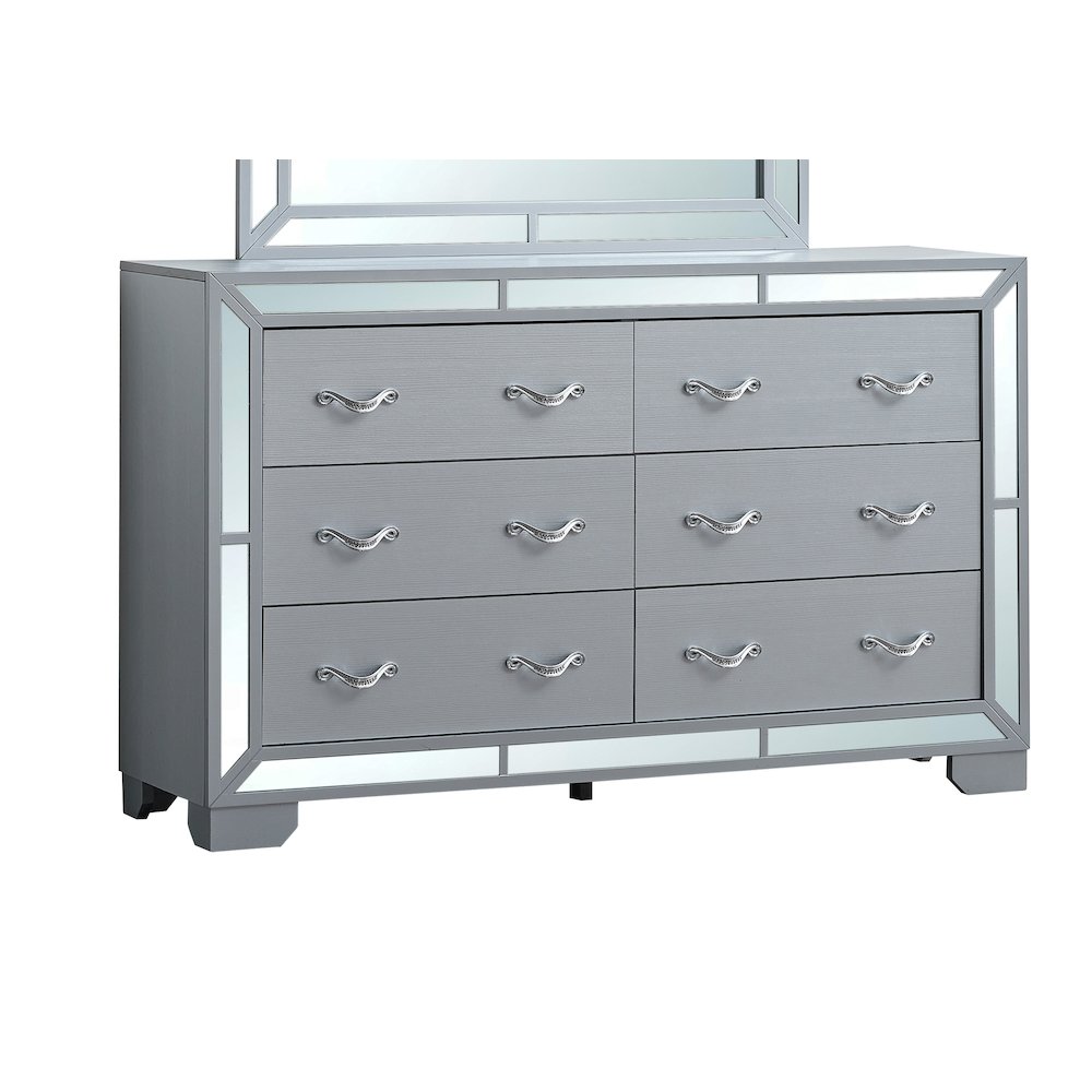 Glory Furniture Murry Dresser, Silver Color. Picture 5