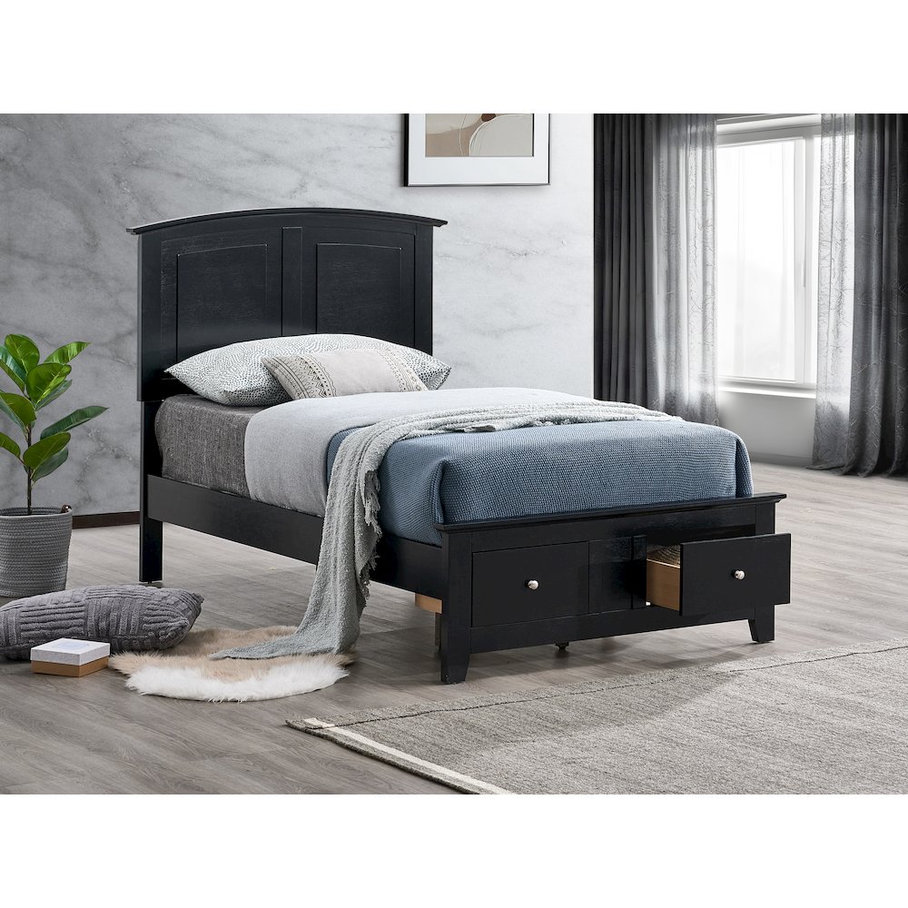 Glory Furniture Hammond Twin Bed, Black Color. Picture 5