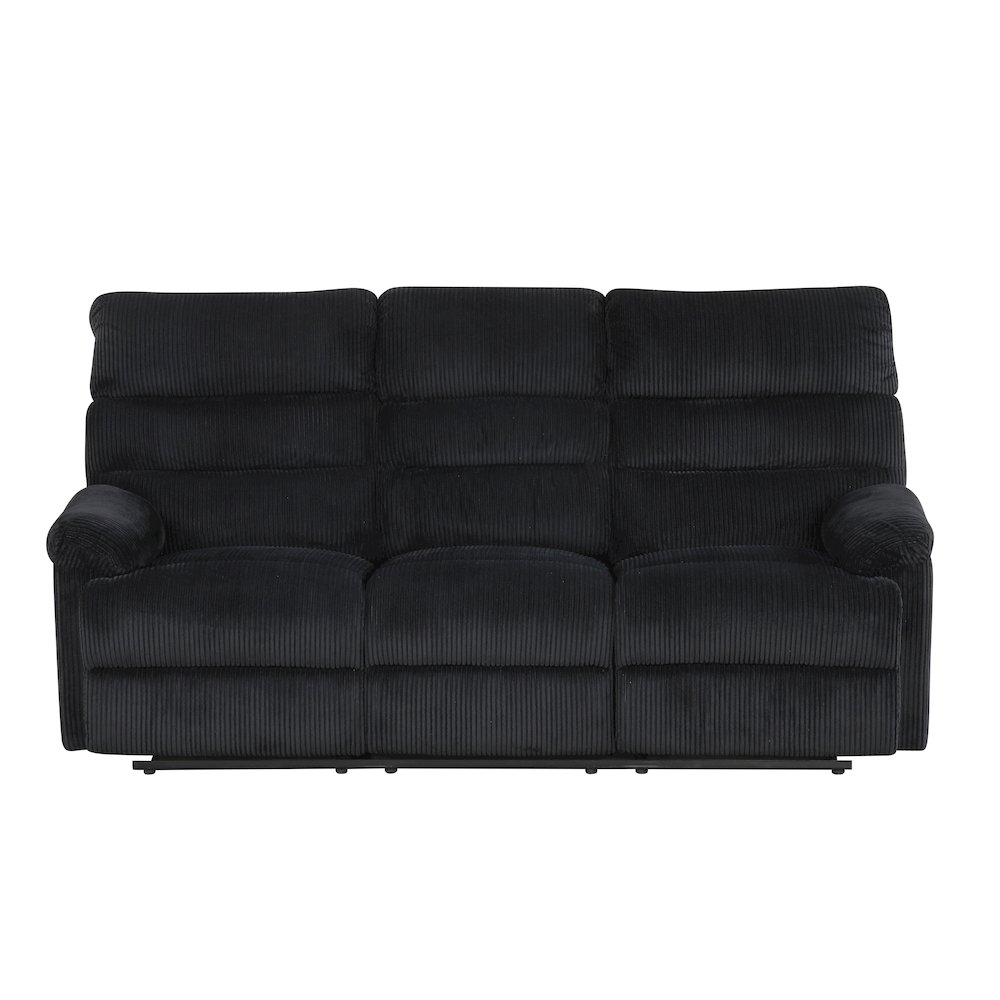Glory Furniture Lucie Reclining Sofa, Black Color. Picture 7