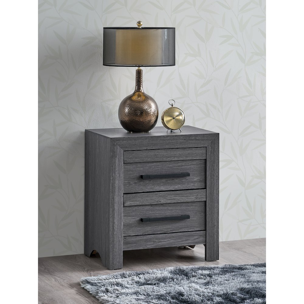 Glory Furniture Rustica Nightstand, Gray Color. Picture 6