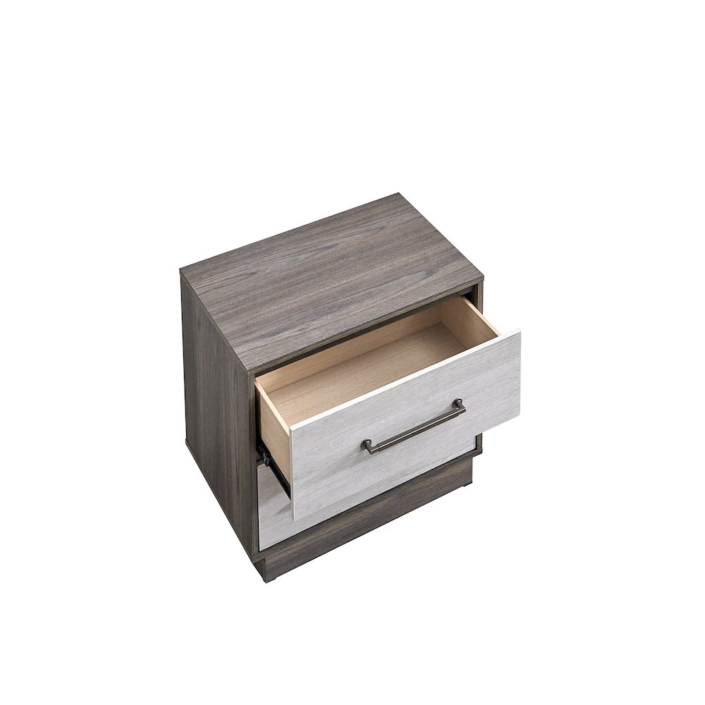 Glory Furniture Aberdeen Nightstand, Gray/Oak. Picture 6