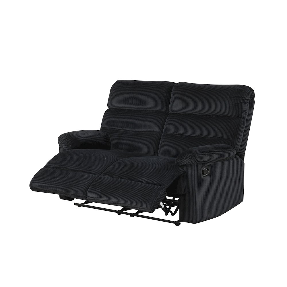 Glory Furniture Lucie Loveseat, Black Color. Picture 4