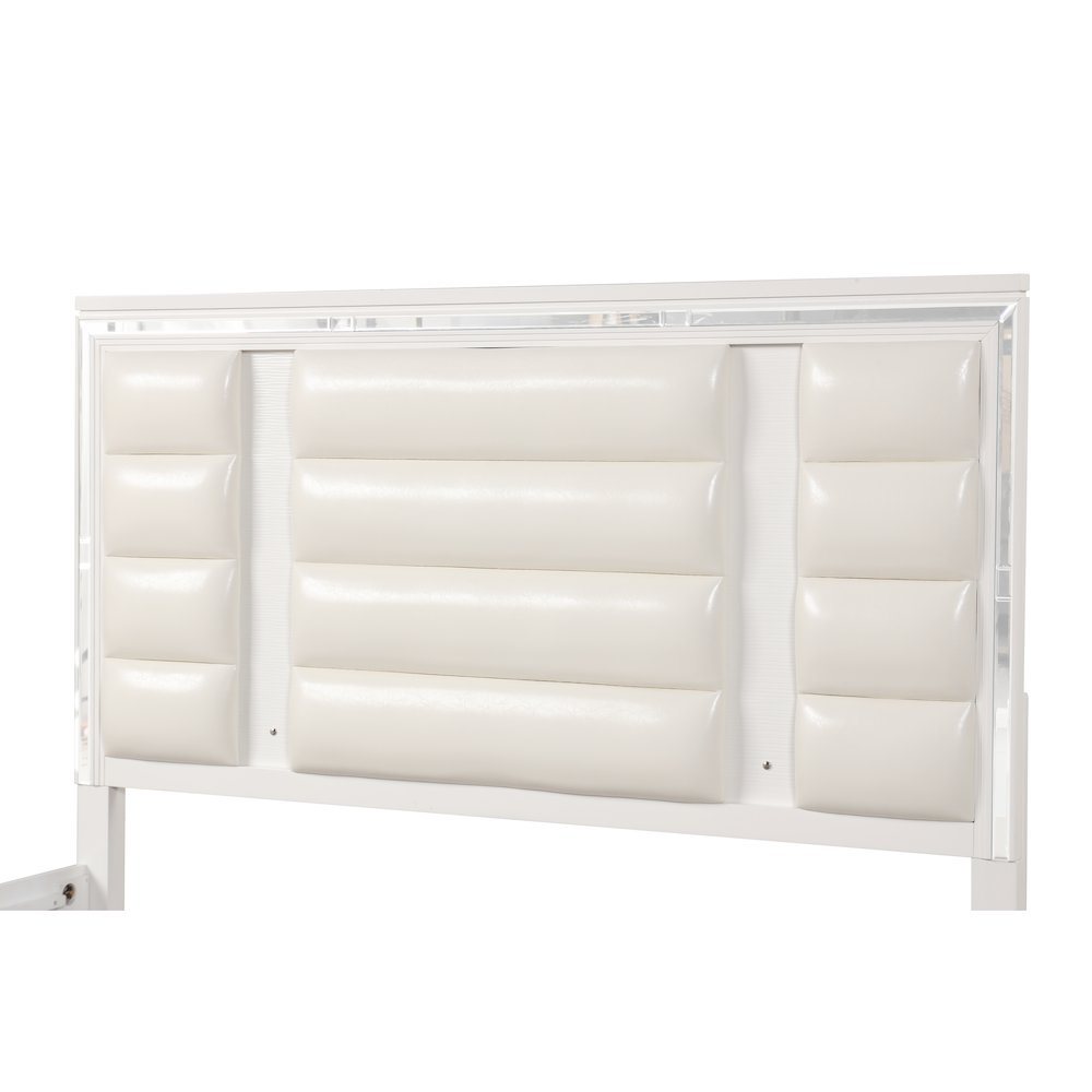 Glory Furniture Genoa Queen Bed, Sparkling White. Picture 4