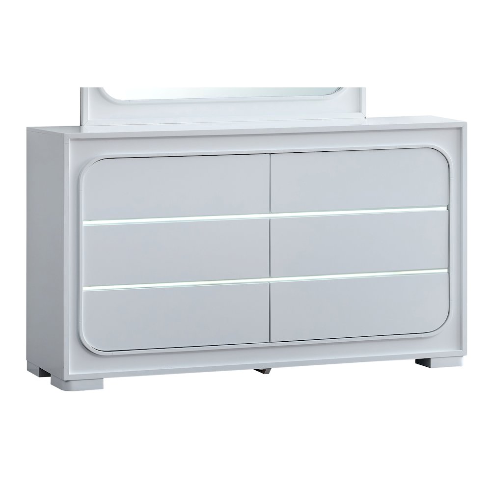 Glory Furniture Milan Dresser, White. Picture 1