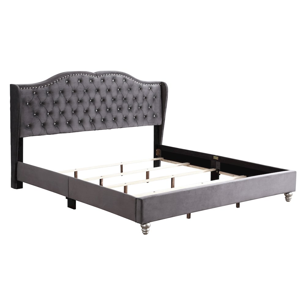 Glory Furniture Joy Full Bed in Gray Color. Picture 10