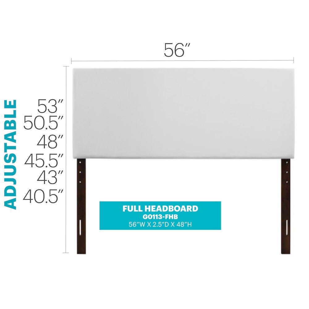 Glory Furniture Nova Full Headboard in White Color. Picture 7