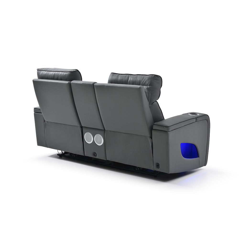 Glory Furniture Lumin Reclining Loveseat, Gray. Picture 2