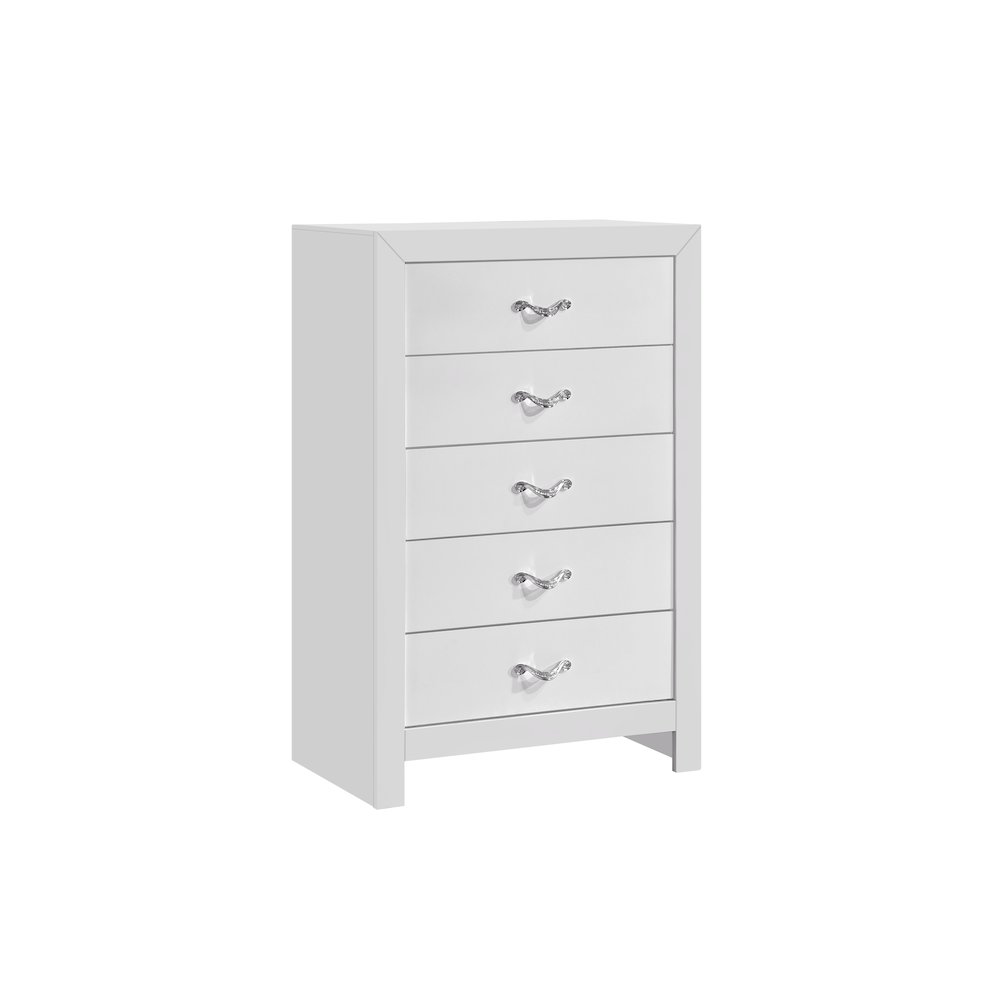 Glory Furniture Moreland Chest, Sparkling White. Picture 1