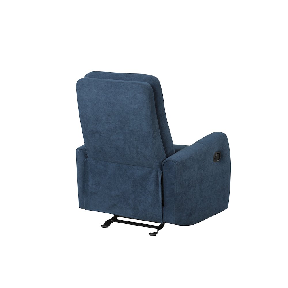 Glory Furniture Paterson Swivel Recliner, Blue. Picture 2