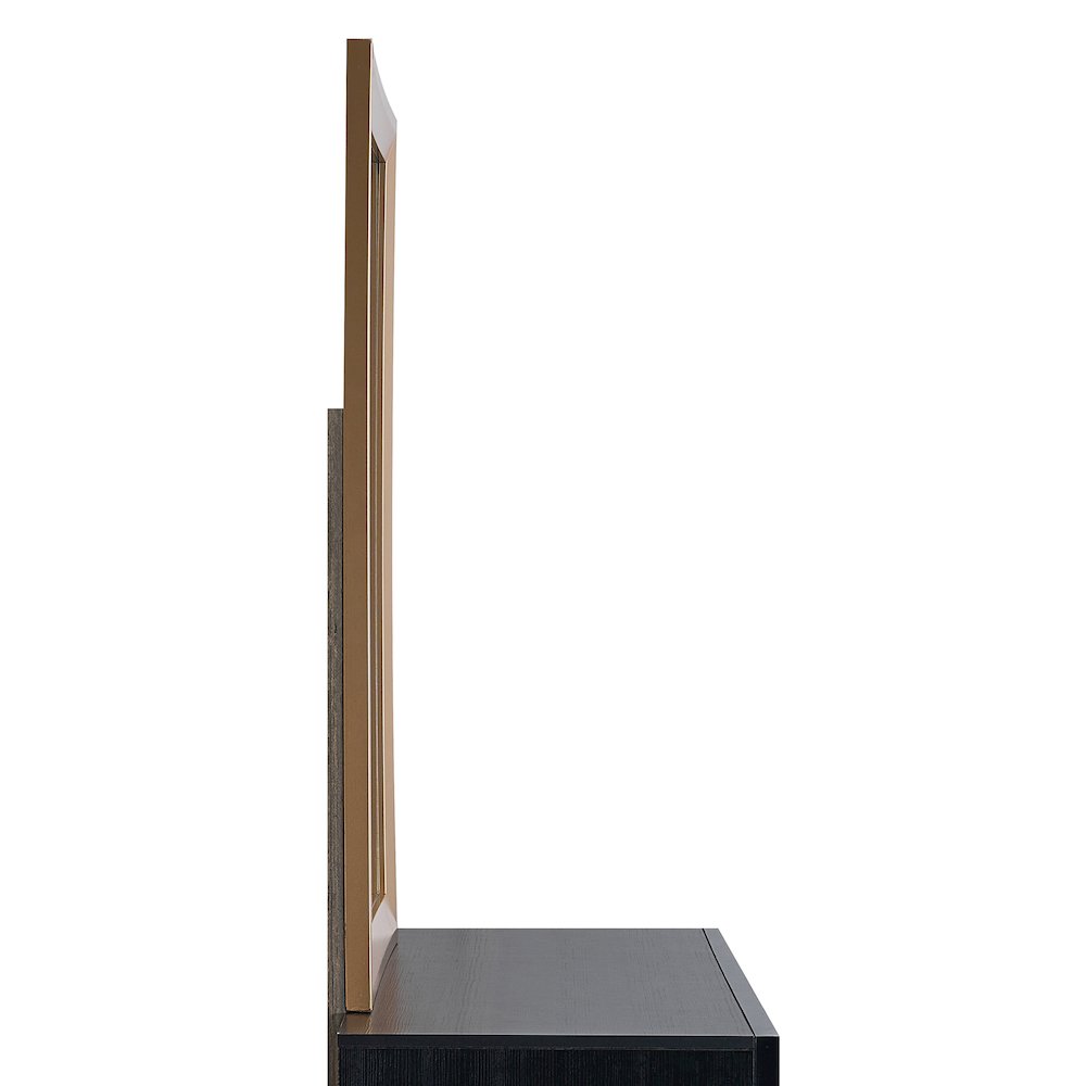 Glory Furniture Kramer Mirror, Black/Gold. Picture 3