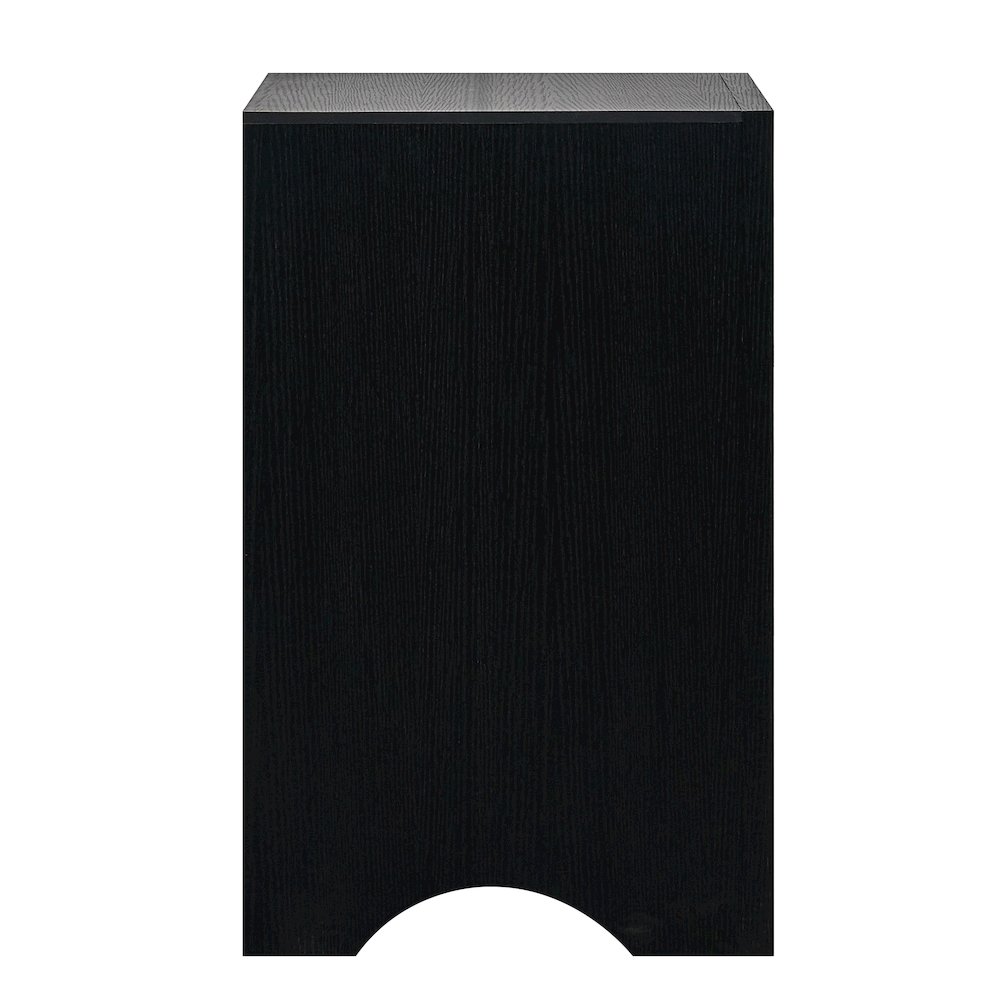 Nightstand with 2 Dovetail Drawers, Fully Assembled Bedside Table Bedroom, Black. Picture 5