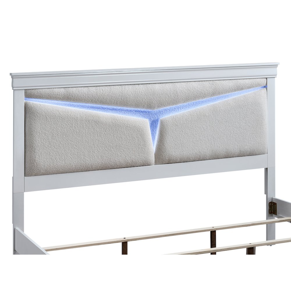 Glory Furniture Lorana Full Bed, Sparkling White Color. Picture 3