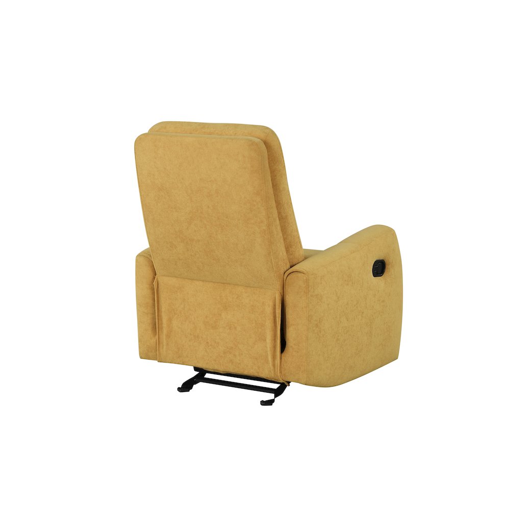 Glory Furniture Paterson Swivel Recliner, Yellow. Picture 5