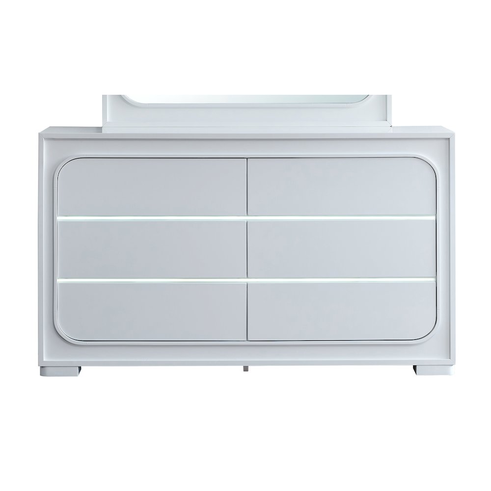 Glory Furniture Milan Dresser, White. Picture 5
