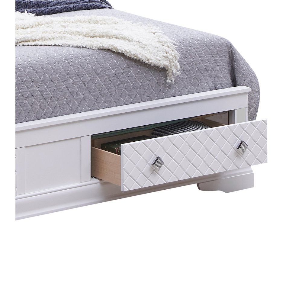 Glory Furniture Verona Full Storage Bed in White Color. Picture 6