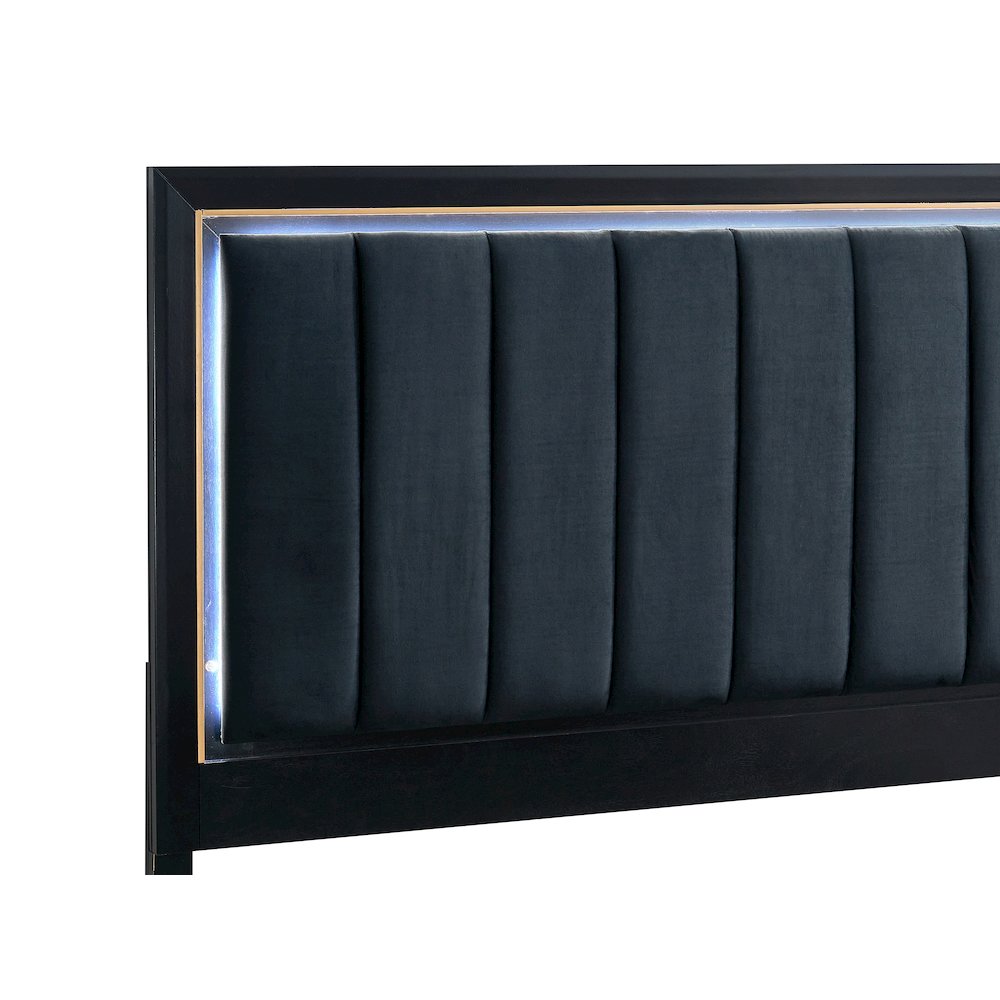 Glory Furniture Kramer Full Bed, Black/Gold. Picture 6