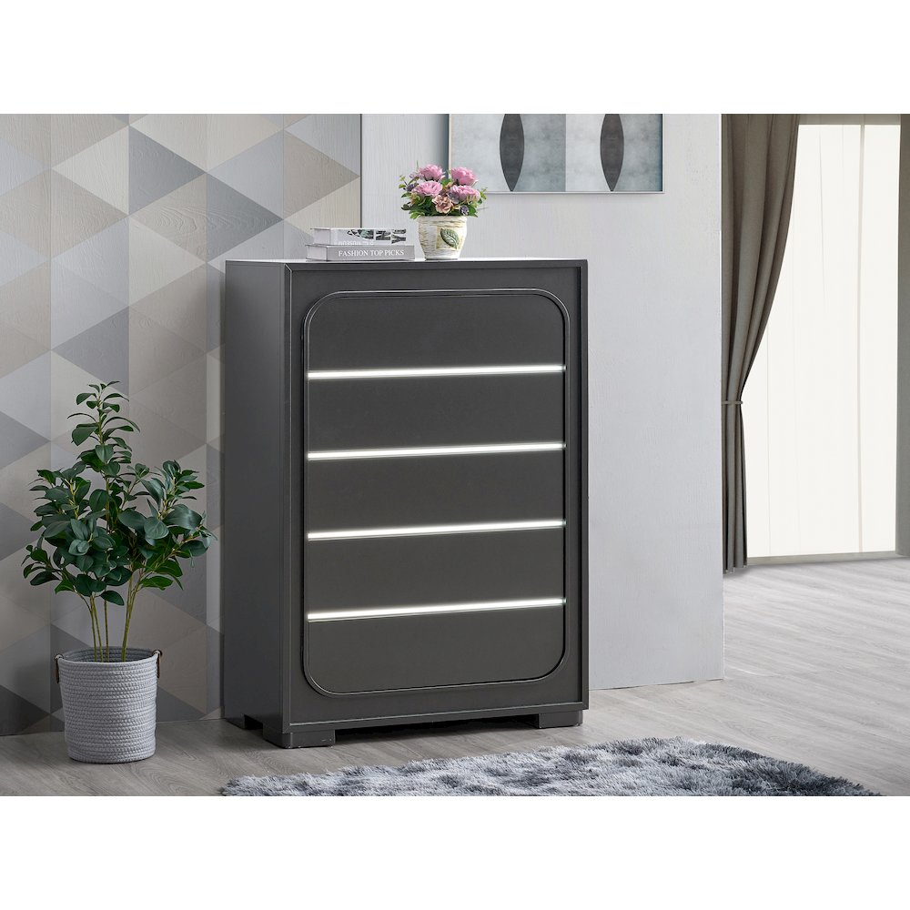 Glory Furniture Wave Chest, Wenge. Picture 5