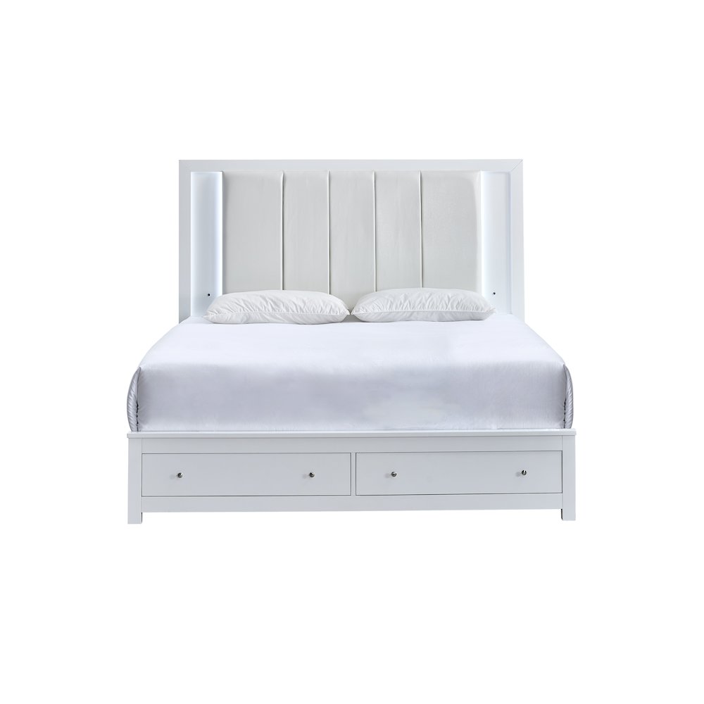 Glory Furniture Burlington Full Bed, White Color. Picture 6
