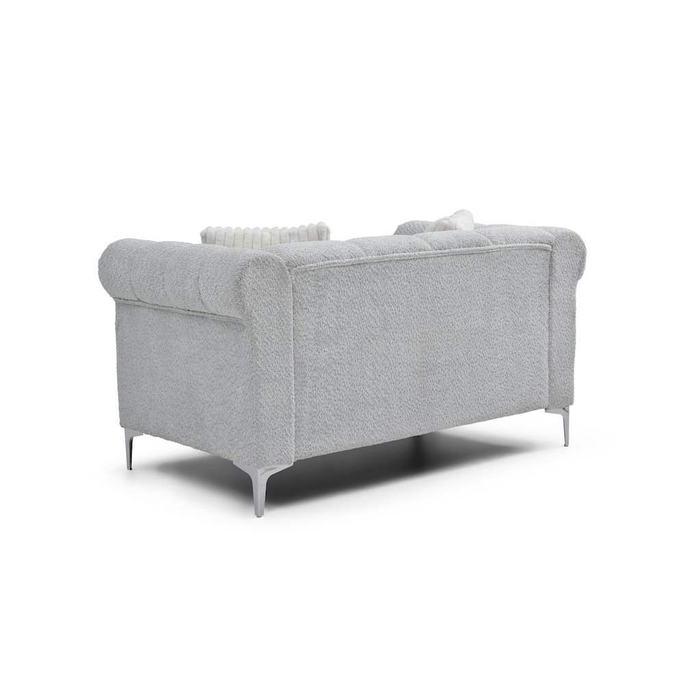 Glory Furniture Sammy Loveseat, Gray Color. Picture 3