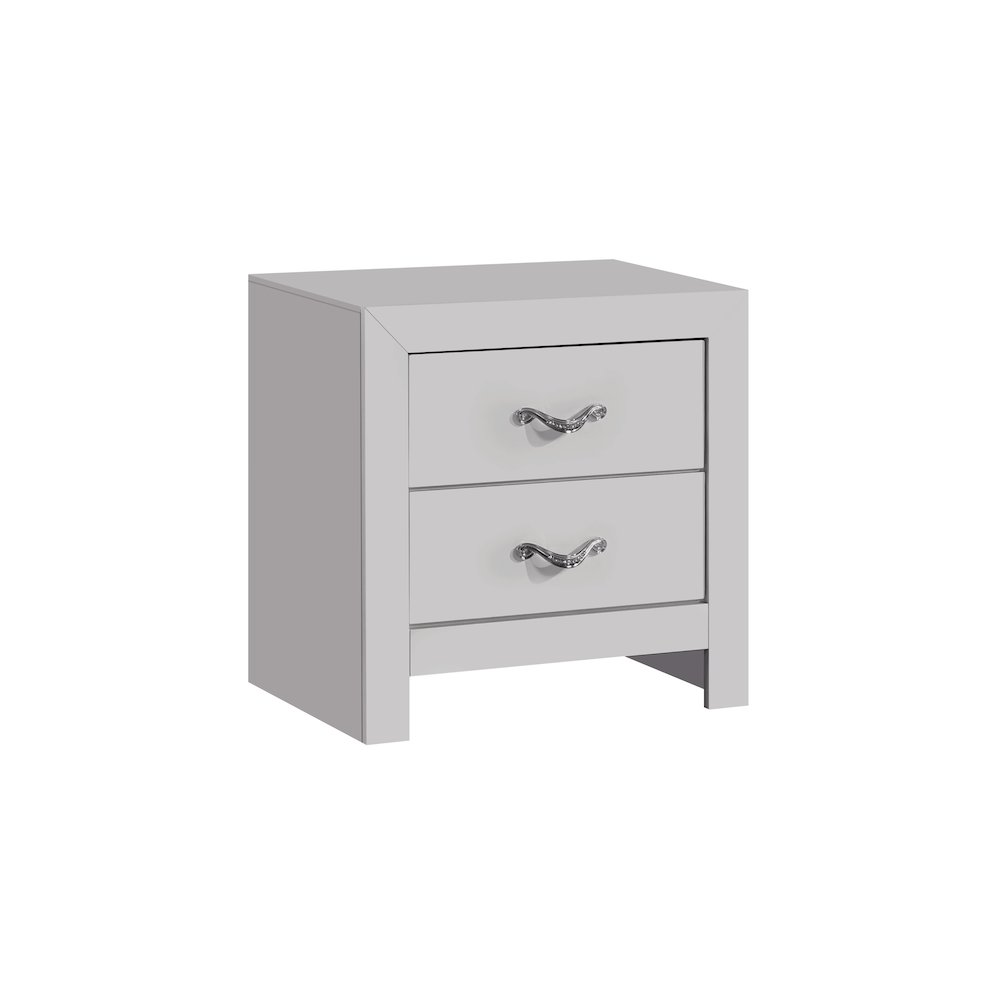 Glory Furniture Moreland Nightstand, Sparkling White. Picture 1