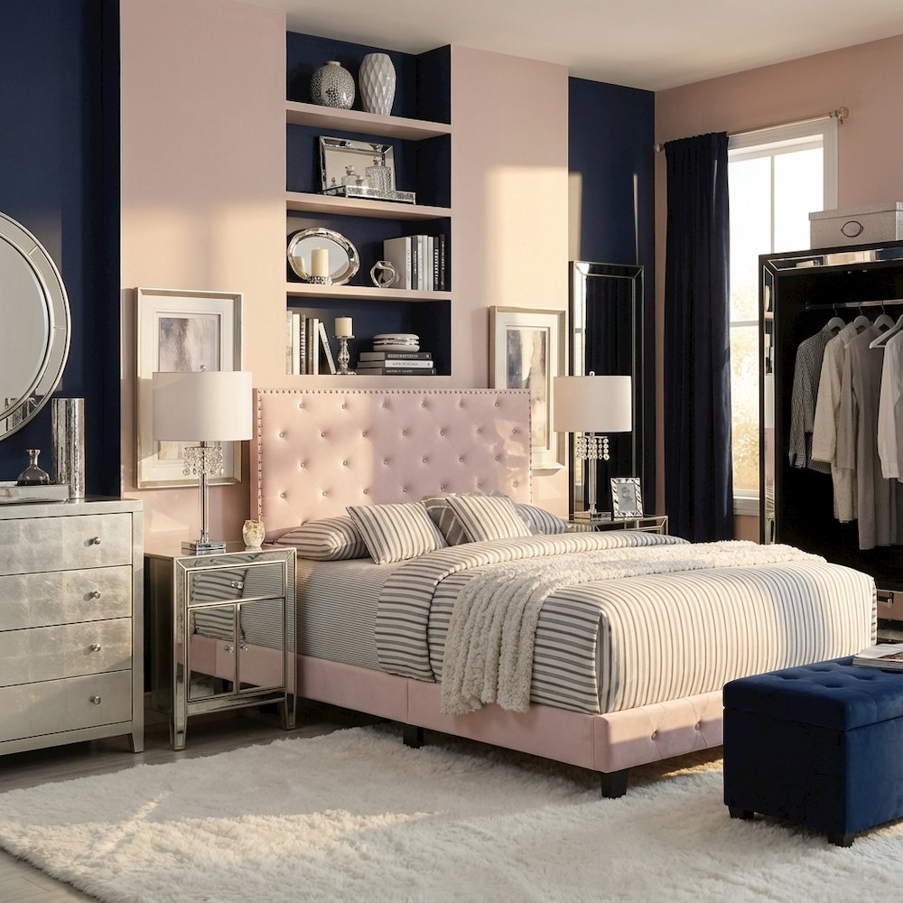 Glory Furniture Suffolk Full Bed in Pink Color. Picture 8